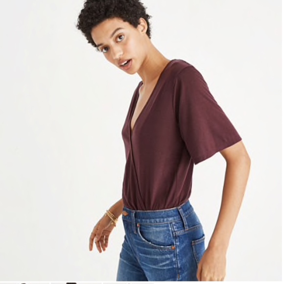 madewell Tops - Madewell Wrap-front Bodysuit